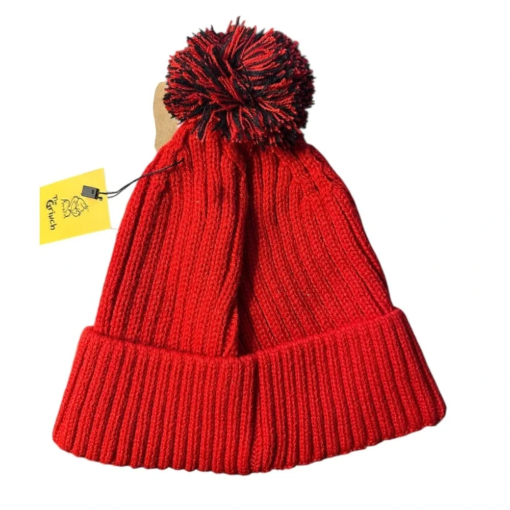 NWT The Grinch Kids Beanie Hat‎ Winter Toboggan Christmas Dr. Seuss Green Red